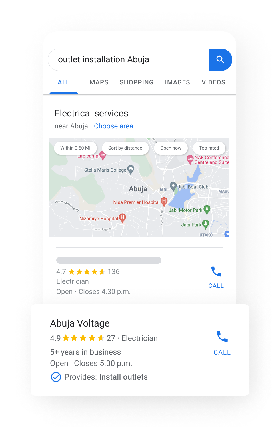 Google Business Profile sample for Get Local Visibility